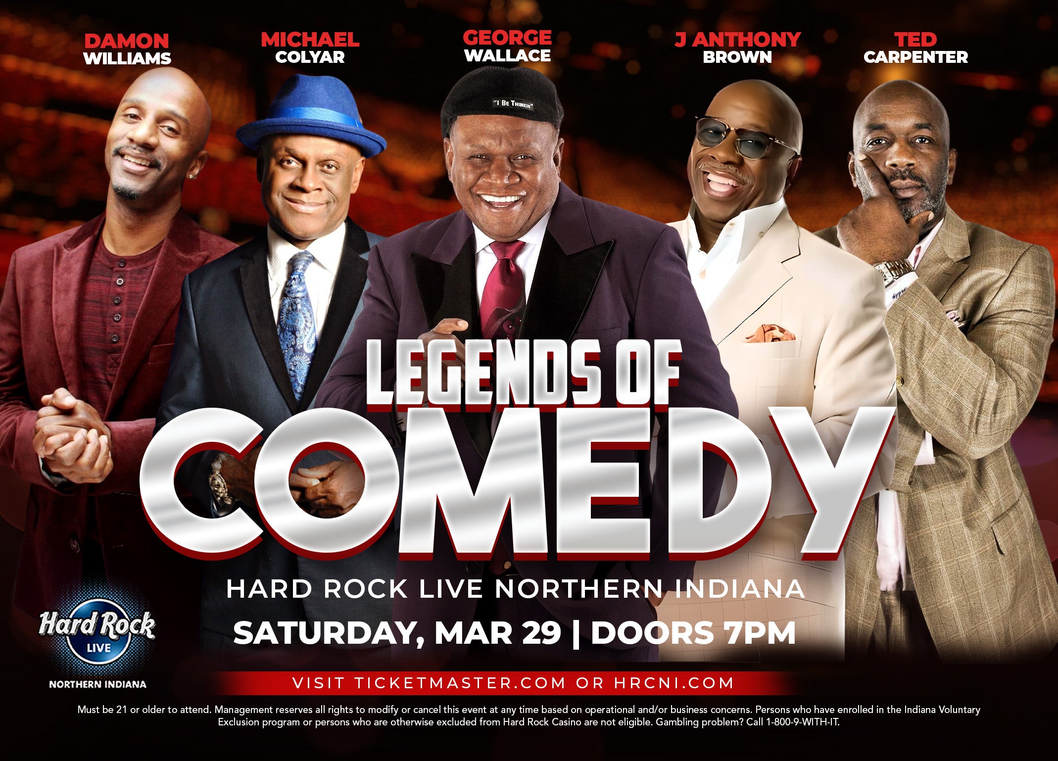 Legends Of Comedy at Hard Rock Live Northern Indiana – Gary, IN