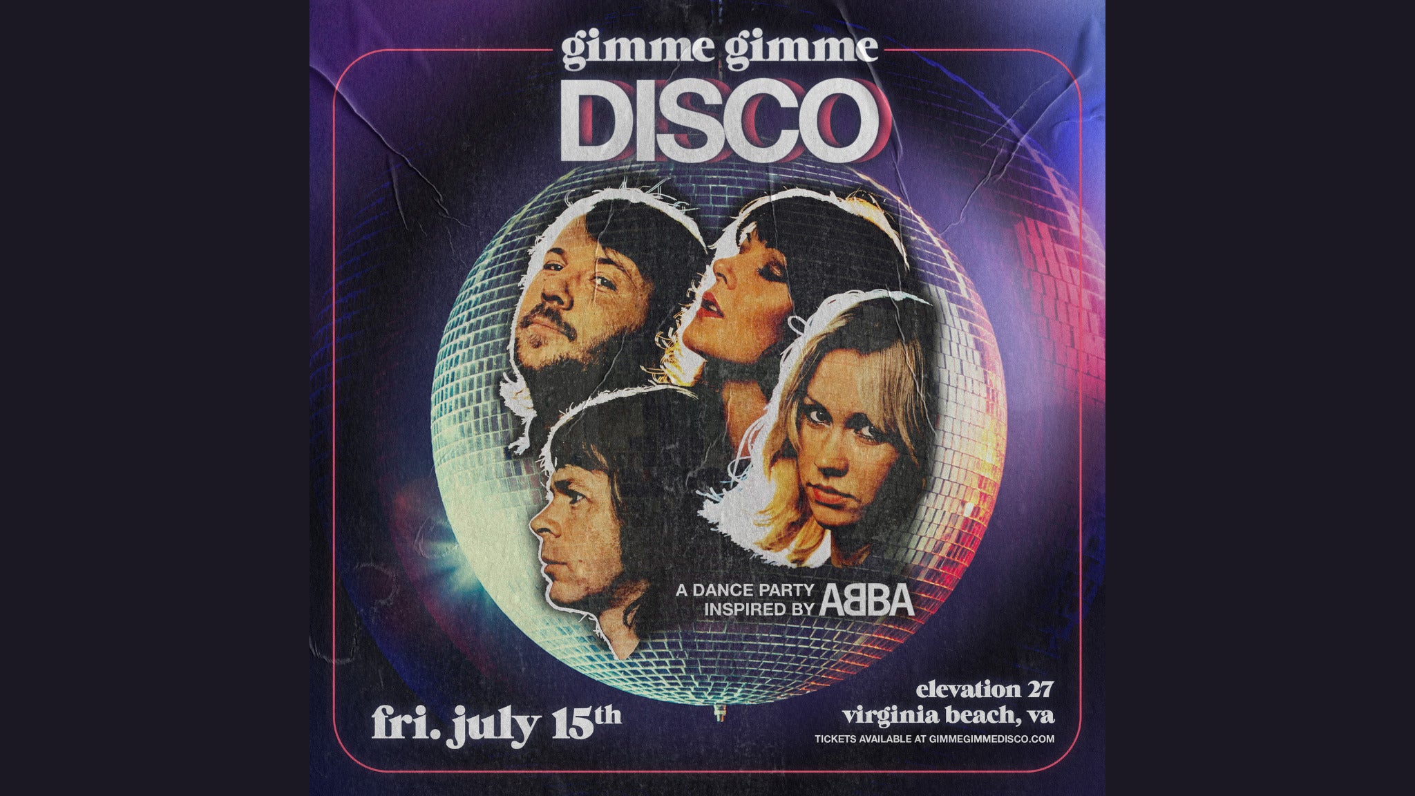 Gimme Gimme Disco: A Dance Party Inspired by ABBA in Virginia Beach promo photo for Day Of Show presale offer code
