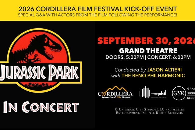 Official Jurassic Park In Concert With The Reno Philharmonic presale code (Via TMPresale.com)