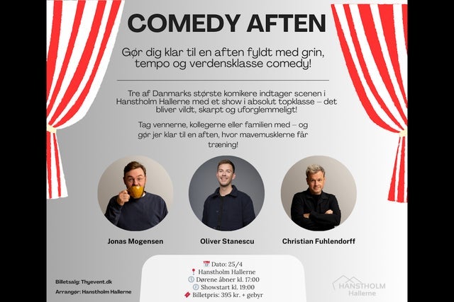 Ticket Reselling Comedy aften i Hanstholm Hallerne