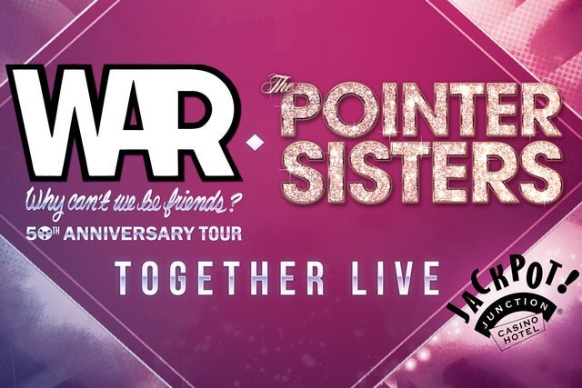 War and the Pointer Sisters in Morton: pre-sale passwords War and the Pointer Sisters in Morton promotional photo for Labor Day Sale presale tickets offer