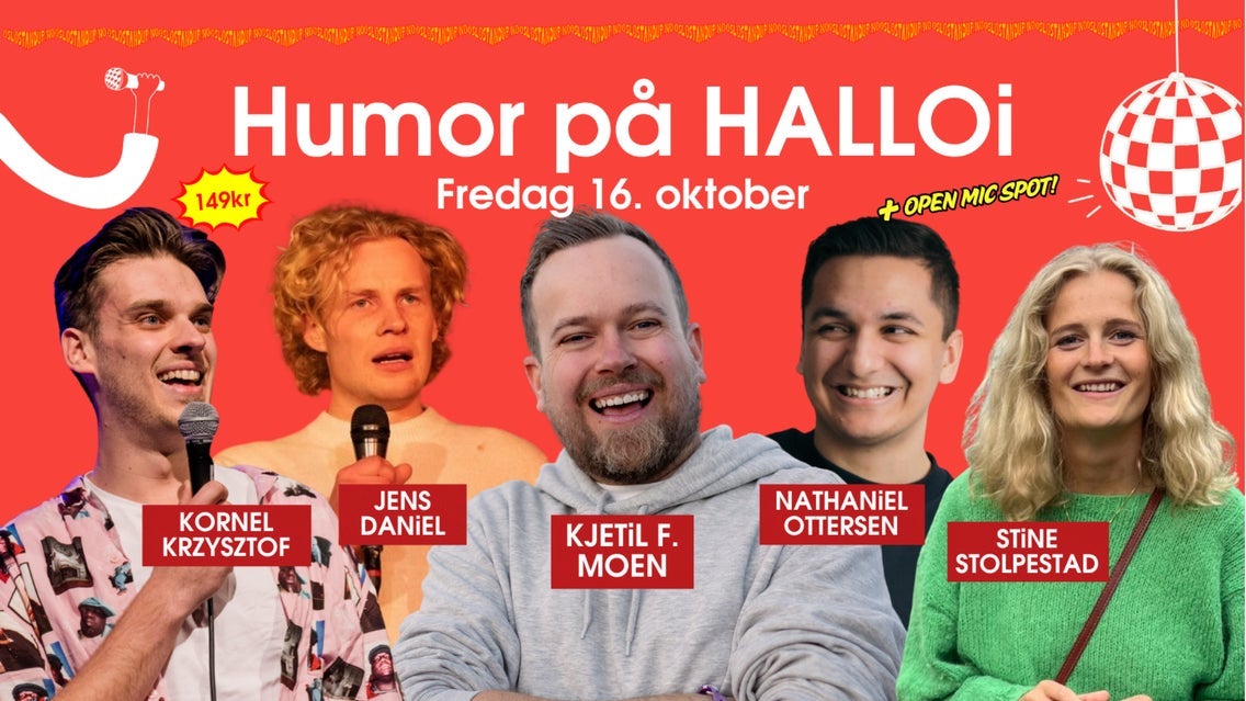 Humor På Halloi - Standup MED 5 NYE Komikere HVER UKE