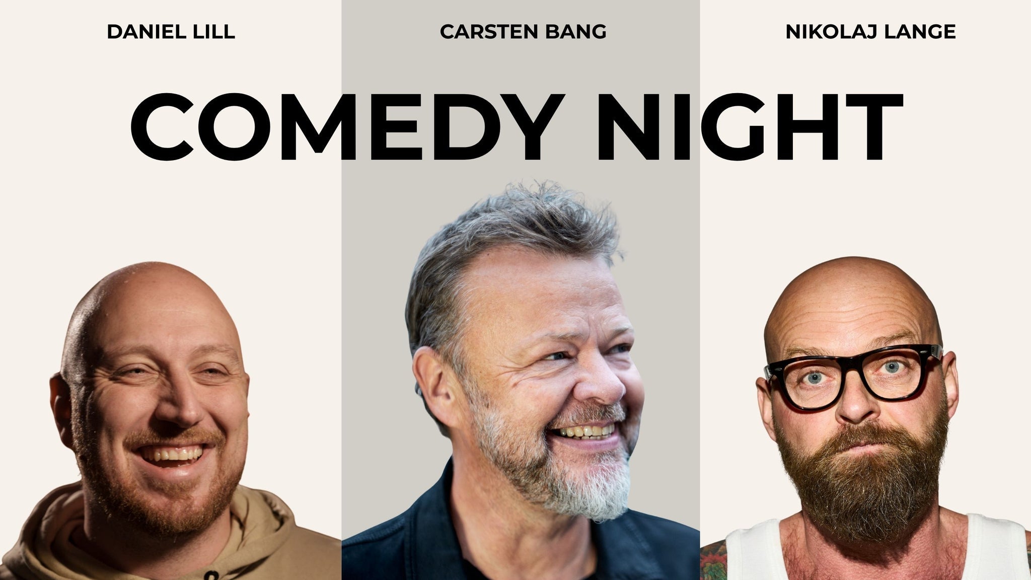 Comedy Night med 3 stærke komikere