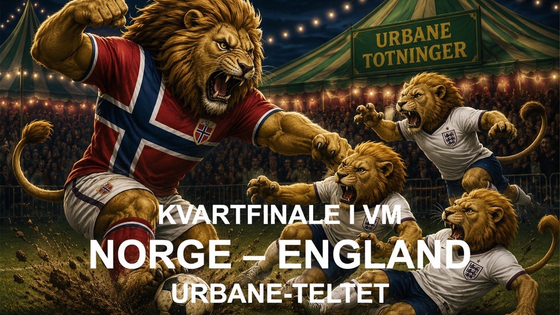 VM-fest Norge-England i Urbane-teltet