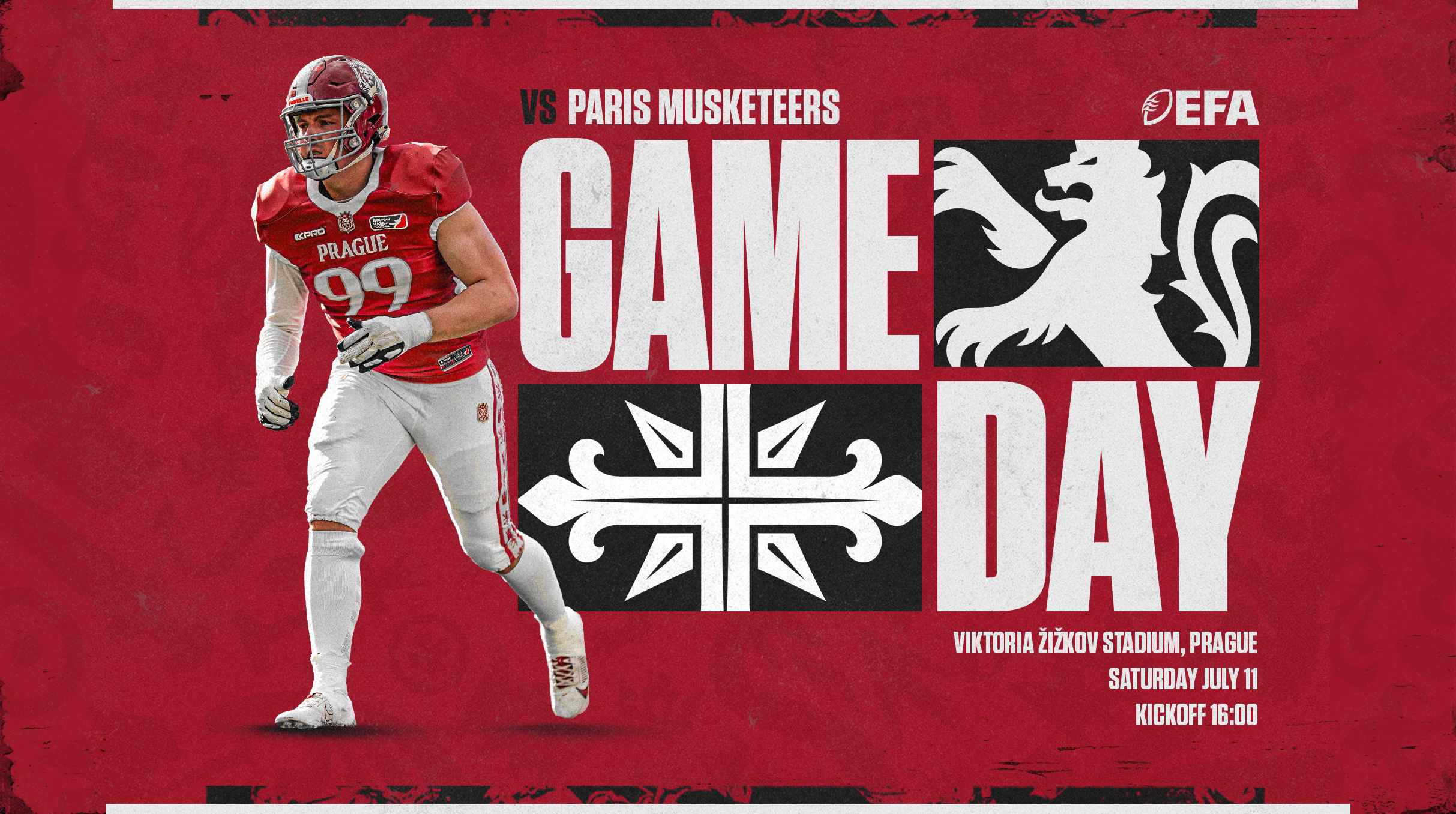 Prague Lions vs Paris Musketeers – Amer. Football & Fan Zone Game Day