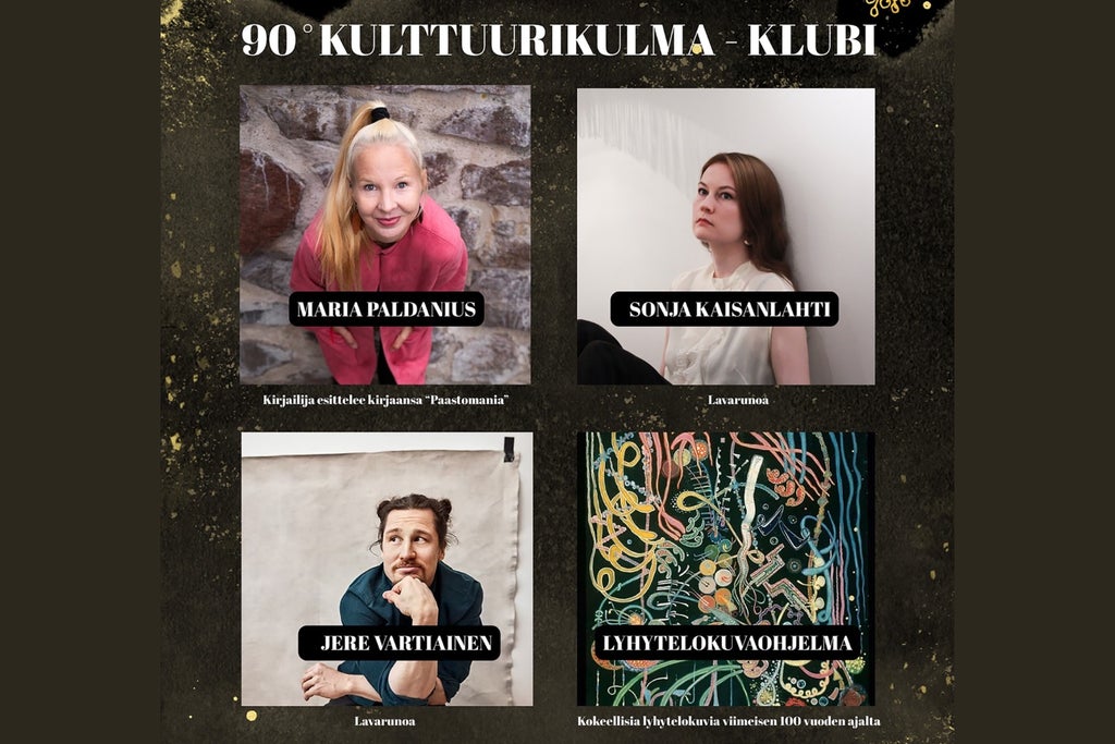 Kulttuurikollektiivi Lellipennut: 90° kulttuurikulma-klubi show poster
