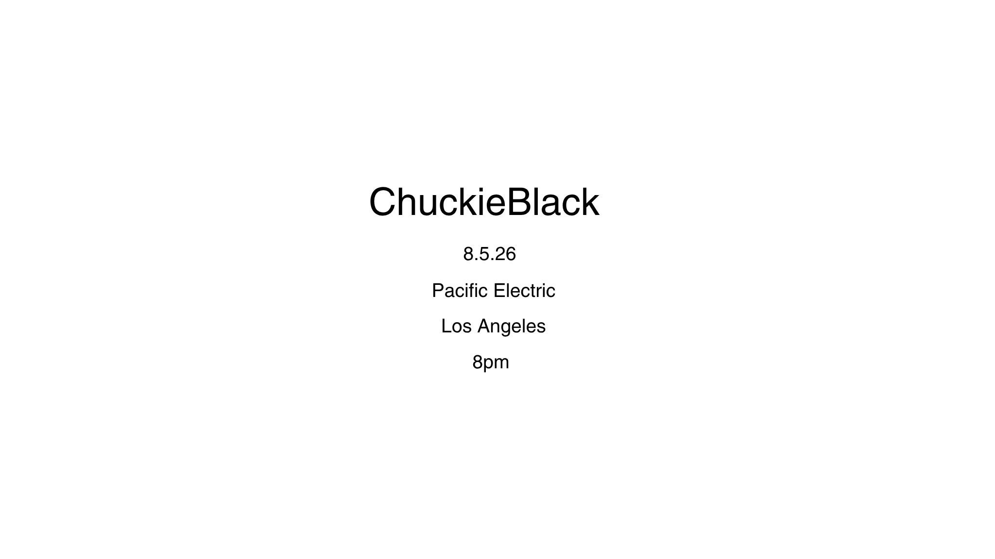 CHUCKIE BLACK