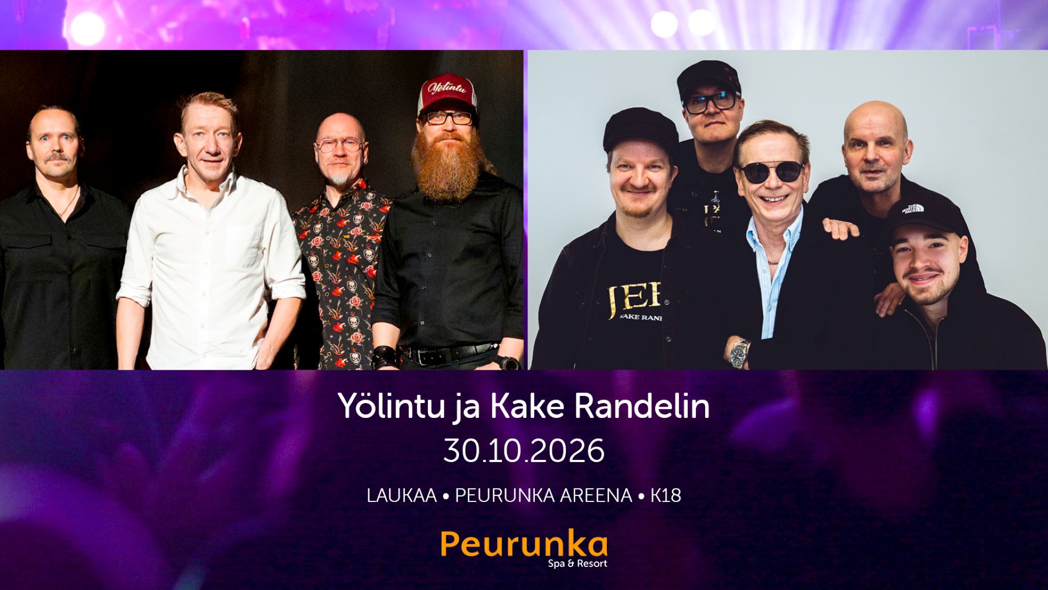 Yölintu + Kake Randelin - Menox - Laukaa - perjantaina 30. lokakuuta 2026