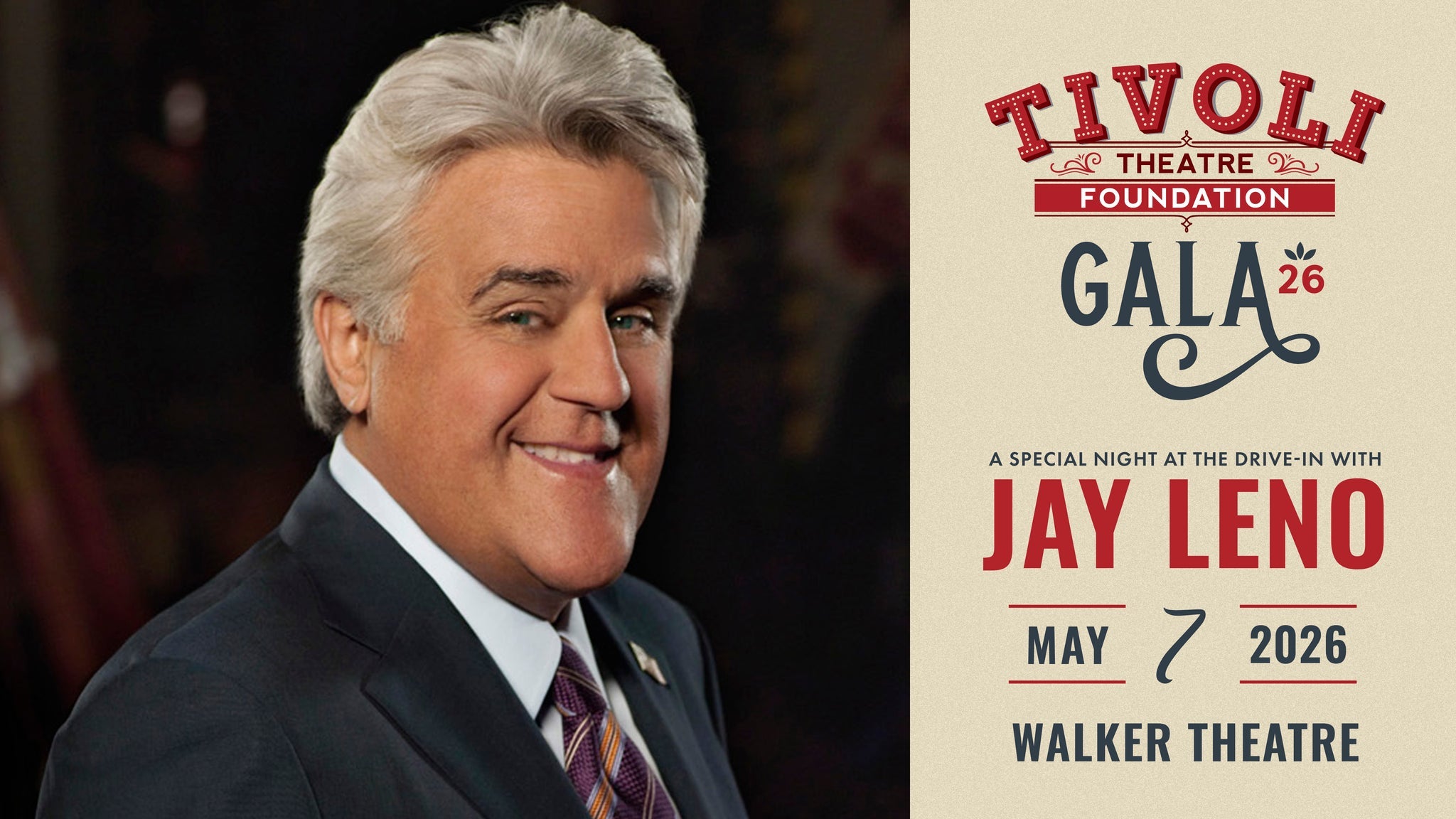 Tivoli Theatre Foundation 2026 Gala Featuring Jay Leno