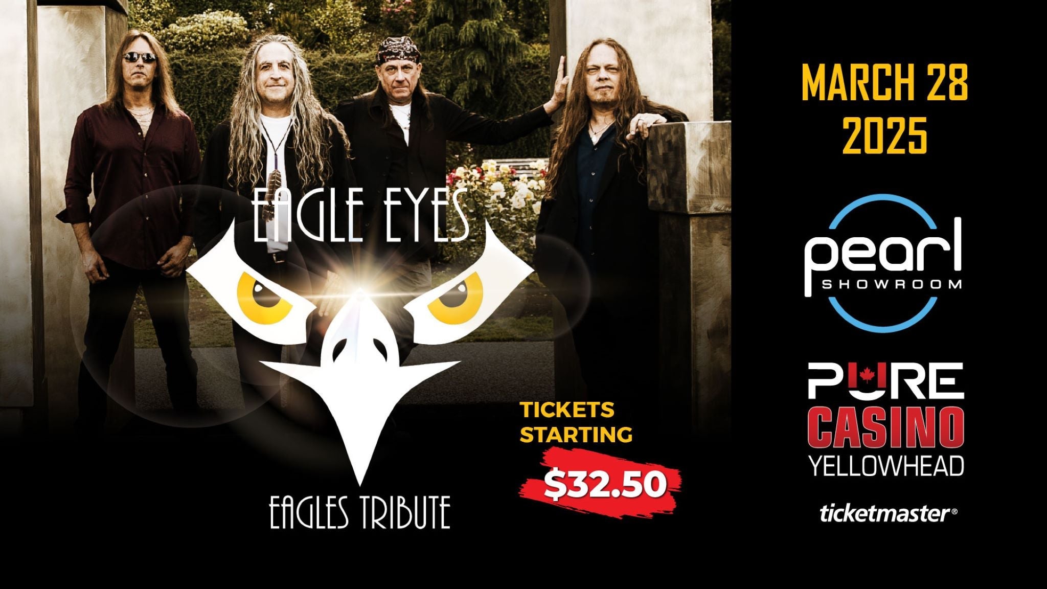 Eagle Eyes – A Tribute to The Eagles at The Pearl Showroom, Pure Casino Yellowhead – Edmonton, AB