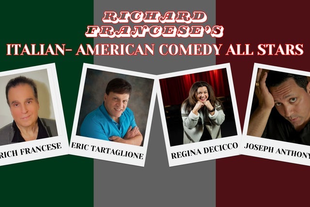 Presale codes for richard francese&#039;s italian american comedy all stars: members use these when buying pre-sale tickets