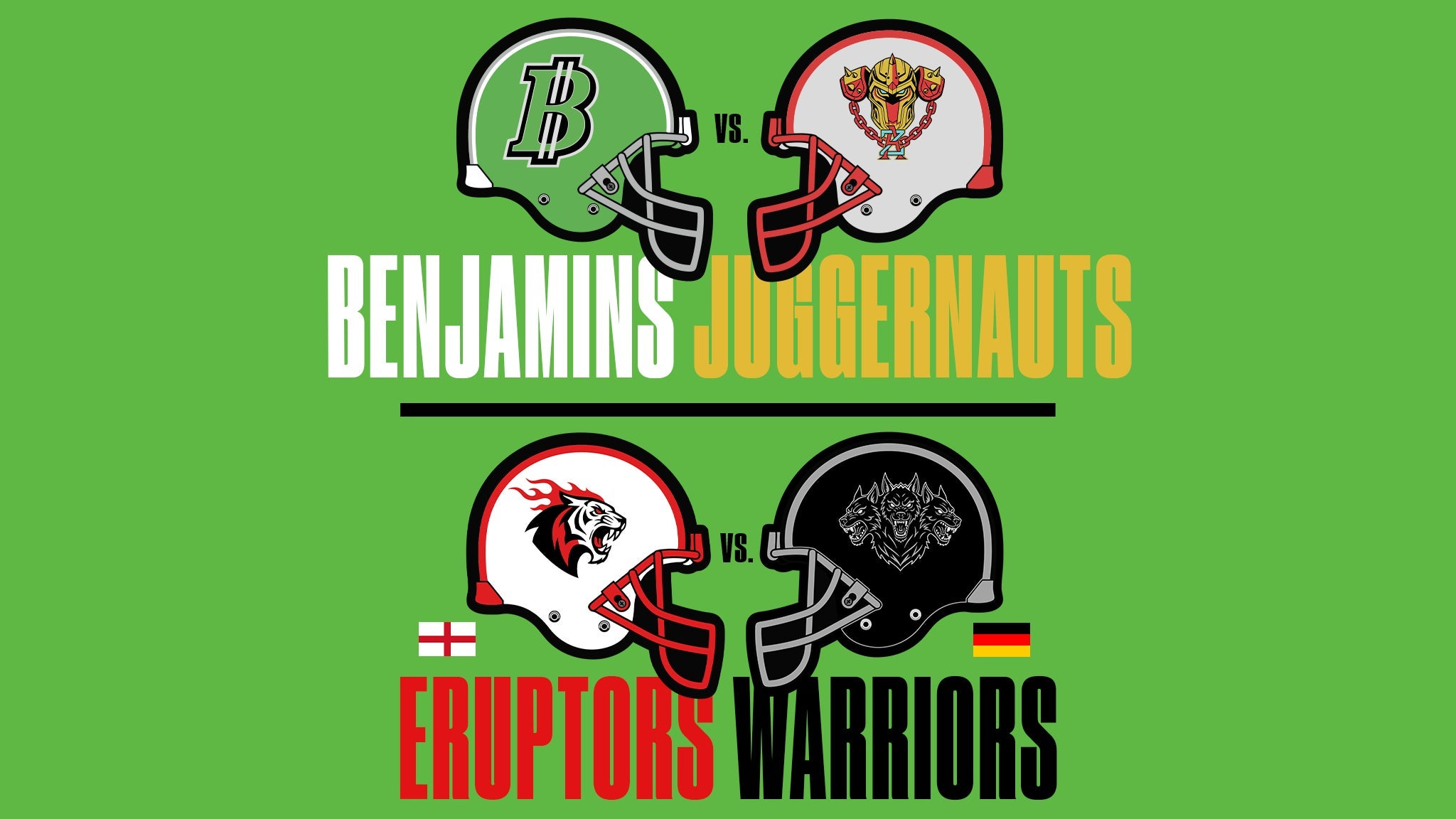 PA Benjamins vs. AZ Juggernauts & DUS Warriors vs ENG Eruptors - IAL — Deporte en Reading