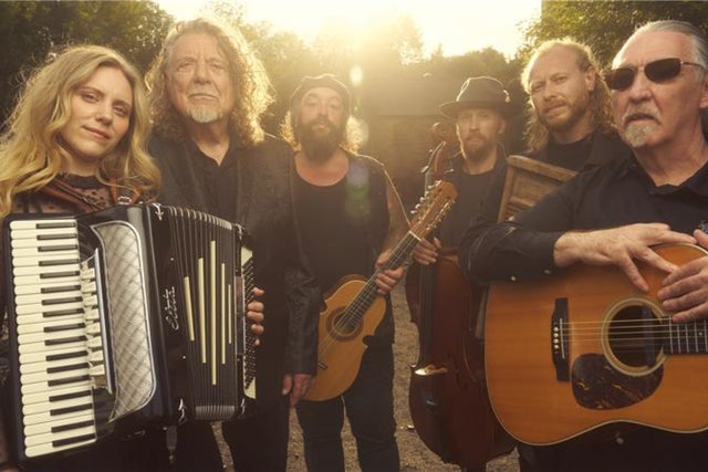 Robert Plant's Saving Grace feat. Suzi Dian in Seattle promotional photo for Spotify presale tickets offer