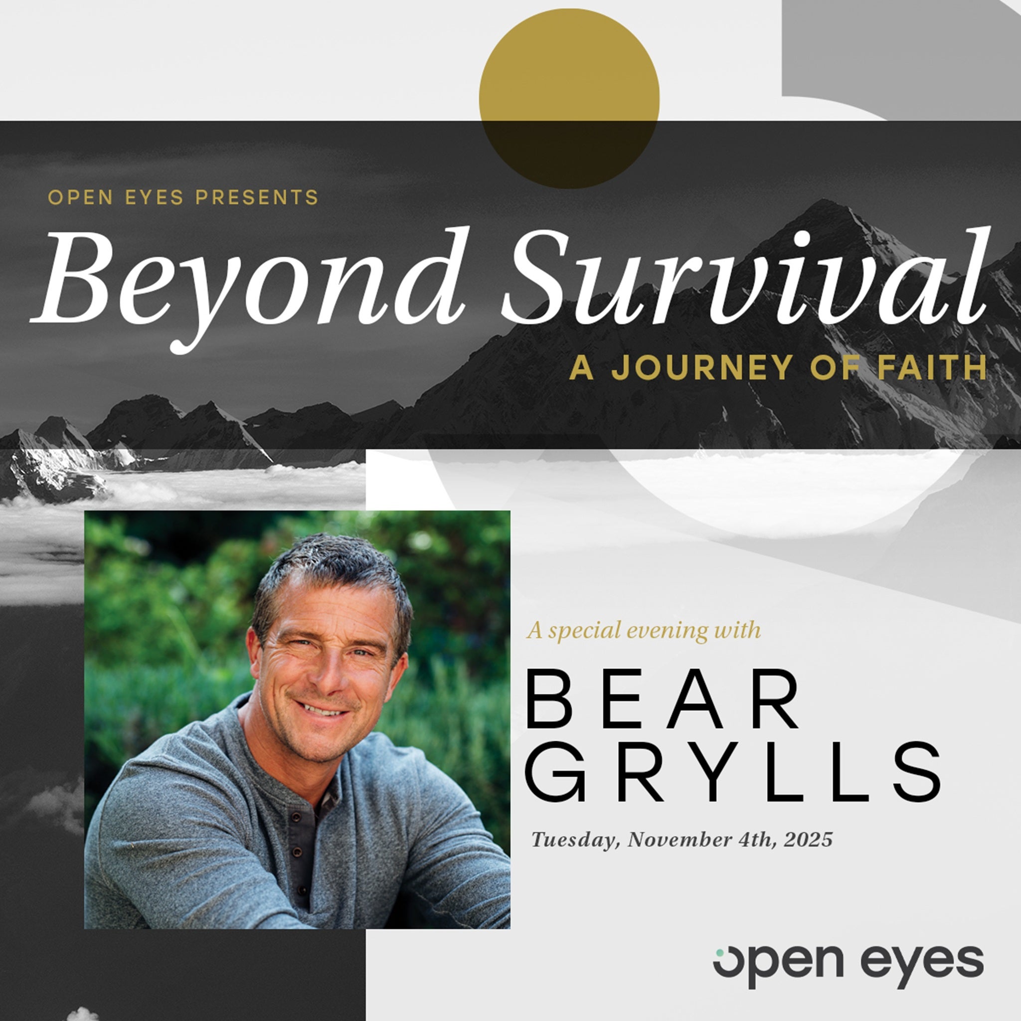 Open Eyes presents: An Evening with Bear Grylls