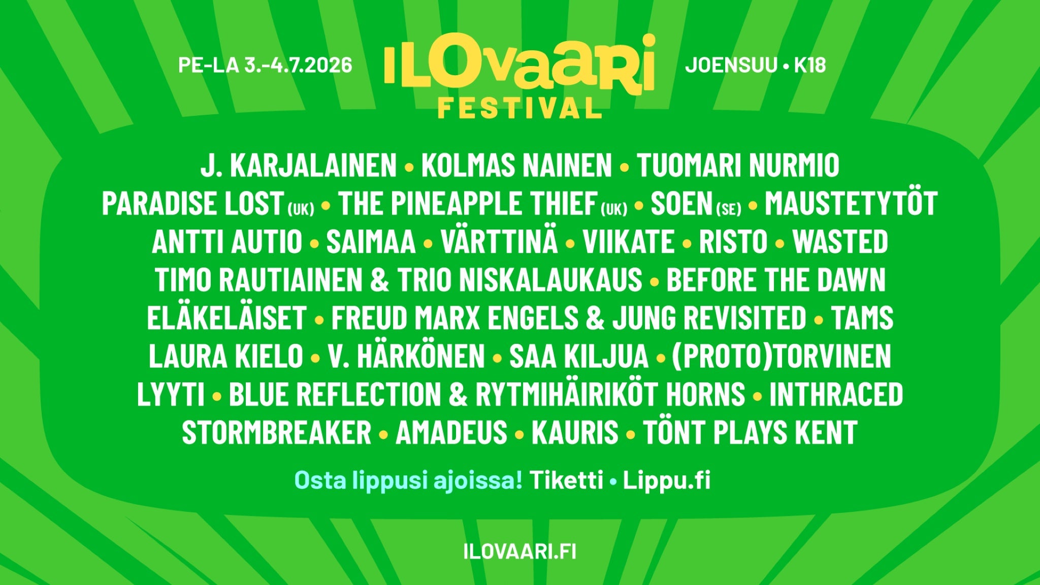 Ilovaari Festival concerts and tour dates | GlobalGigMap