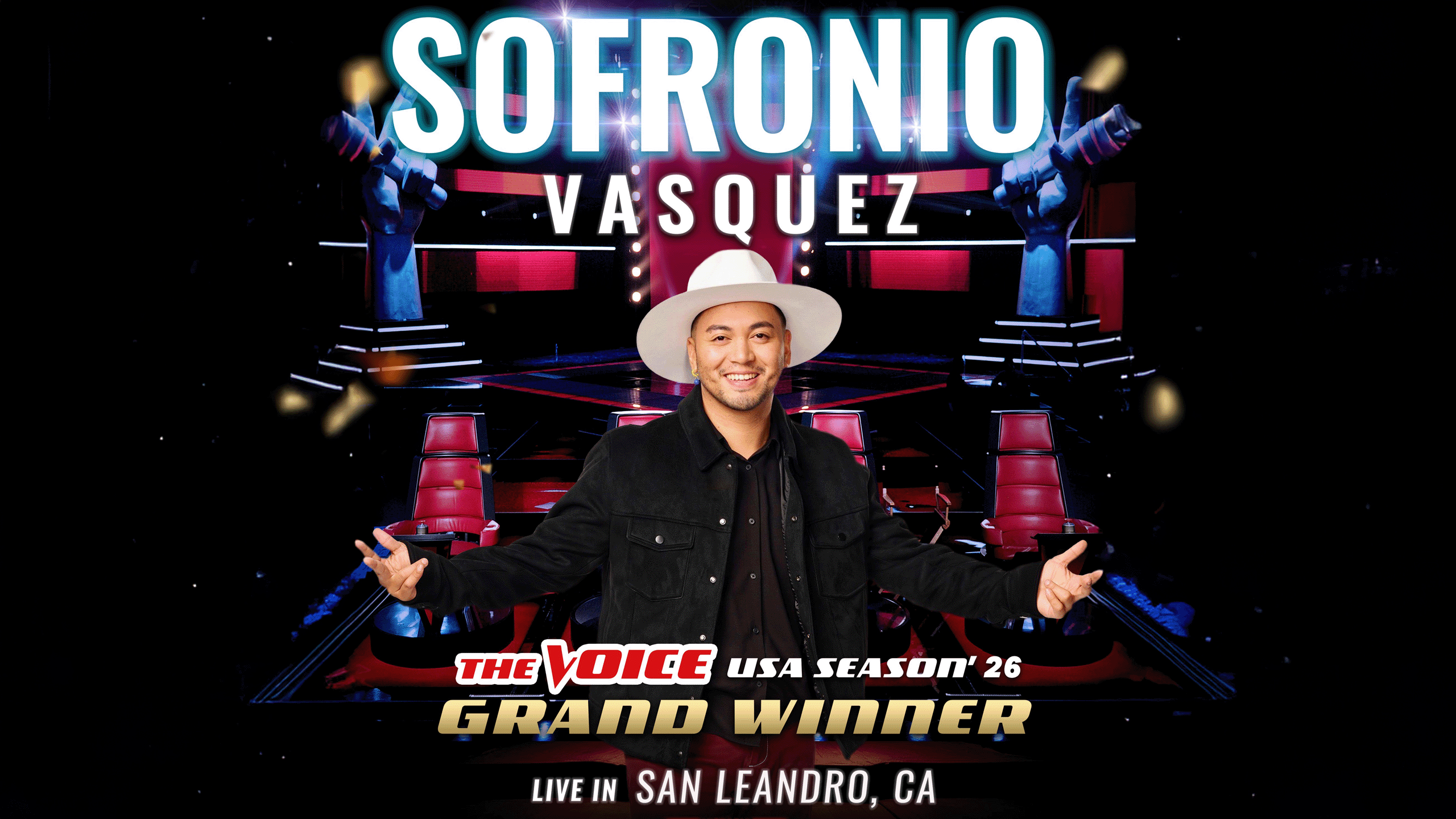 The Voice Winner Sofronio Vasquez at Historic BAL Theatre – San Leandro, CA