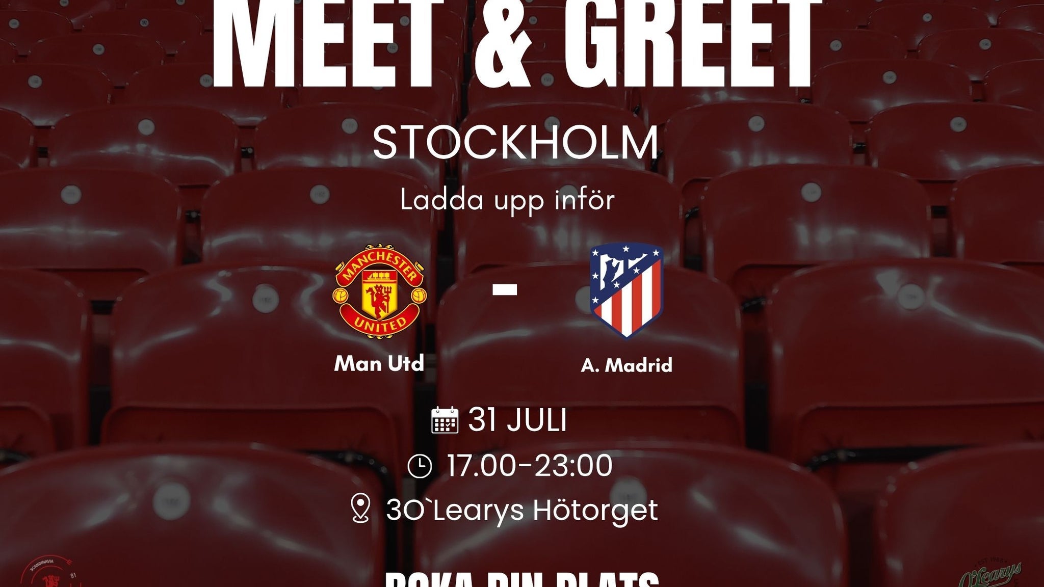 MEET & GREET PÅ O`LEARYS PÅ HÖTORGET