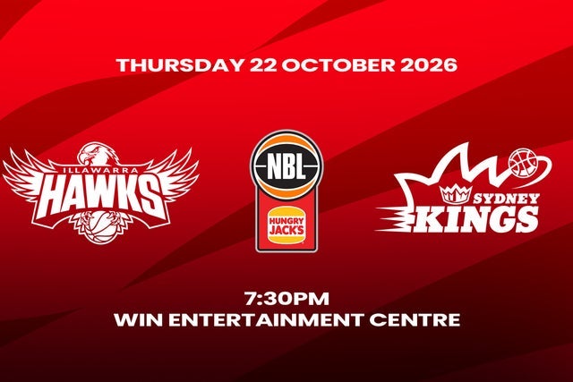 2026-27 Hungry Jacks NBL Season - Illawarra Hawks v Sydney Kings en Wollongong Foto promocional de Hawks Members la oferta de entradas en preventa