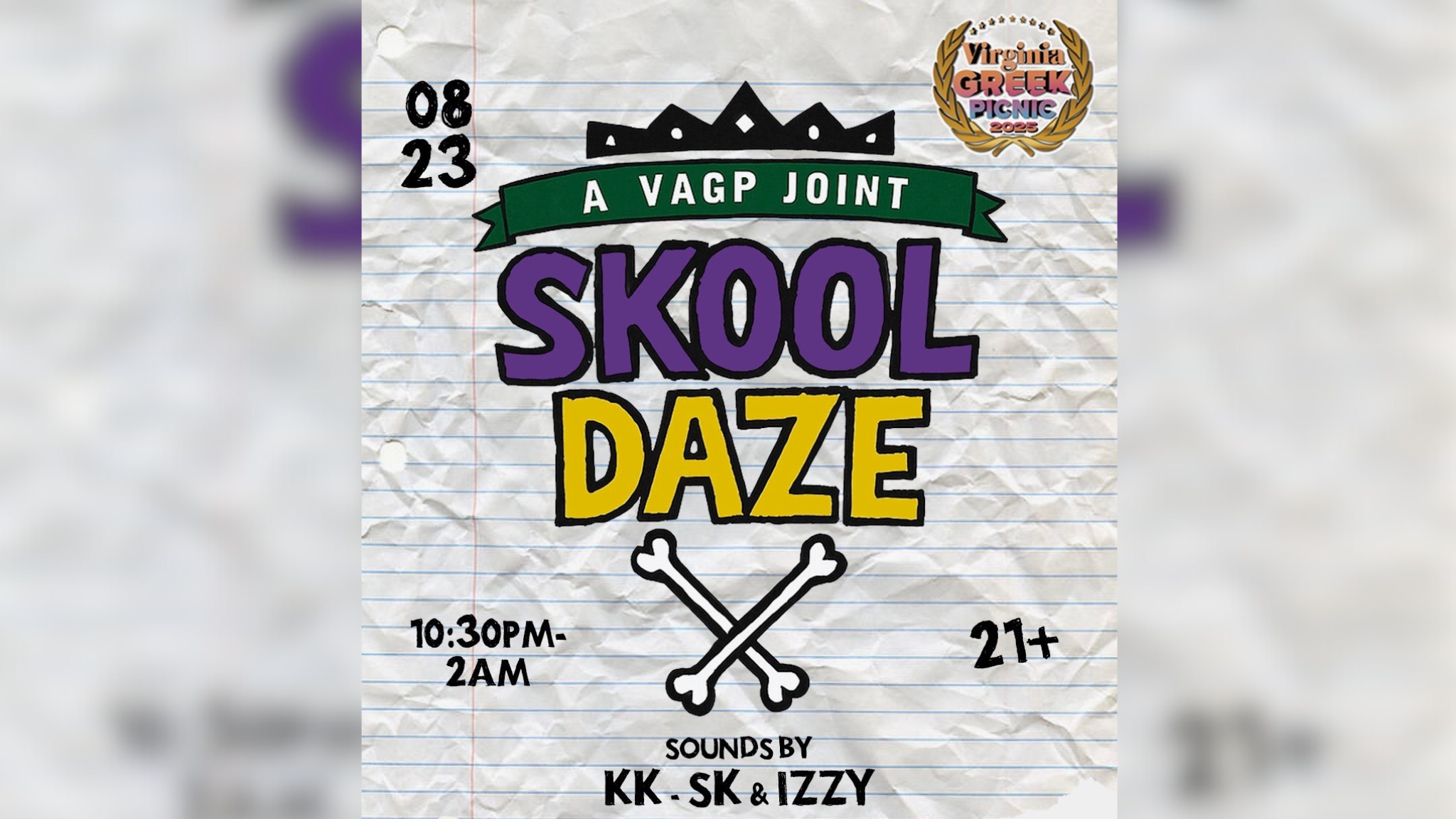 Skool Daze: The Official Virginia Greek After Party (Ages 21+)