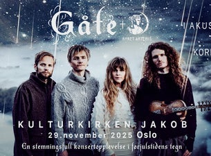 Bilde for arrangement Gåte akustisk –en stemningsfull konsertopplevelse i førjulstidens tegn