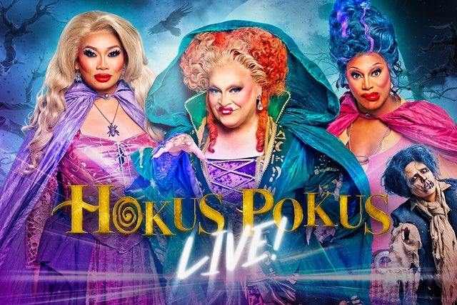 Hokus Pokus Live! Starring Ginger Minj, Jujubee and Sapphira Cristal in Red Bank: pre-sale passwords Hokus Pokus Live! Starring Ginger Minj, Jujubee and Sapphira Cristal in Red Bank promotional photo for Spooky Season Sale presale tickets offer