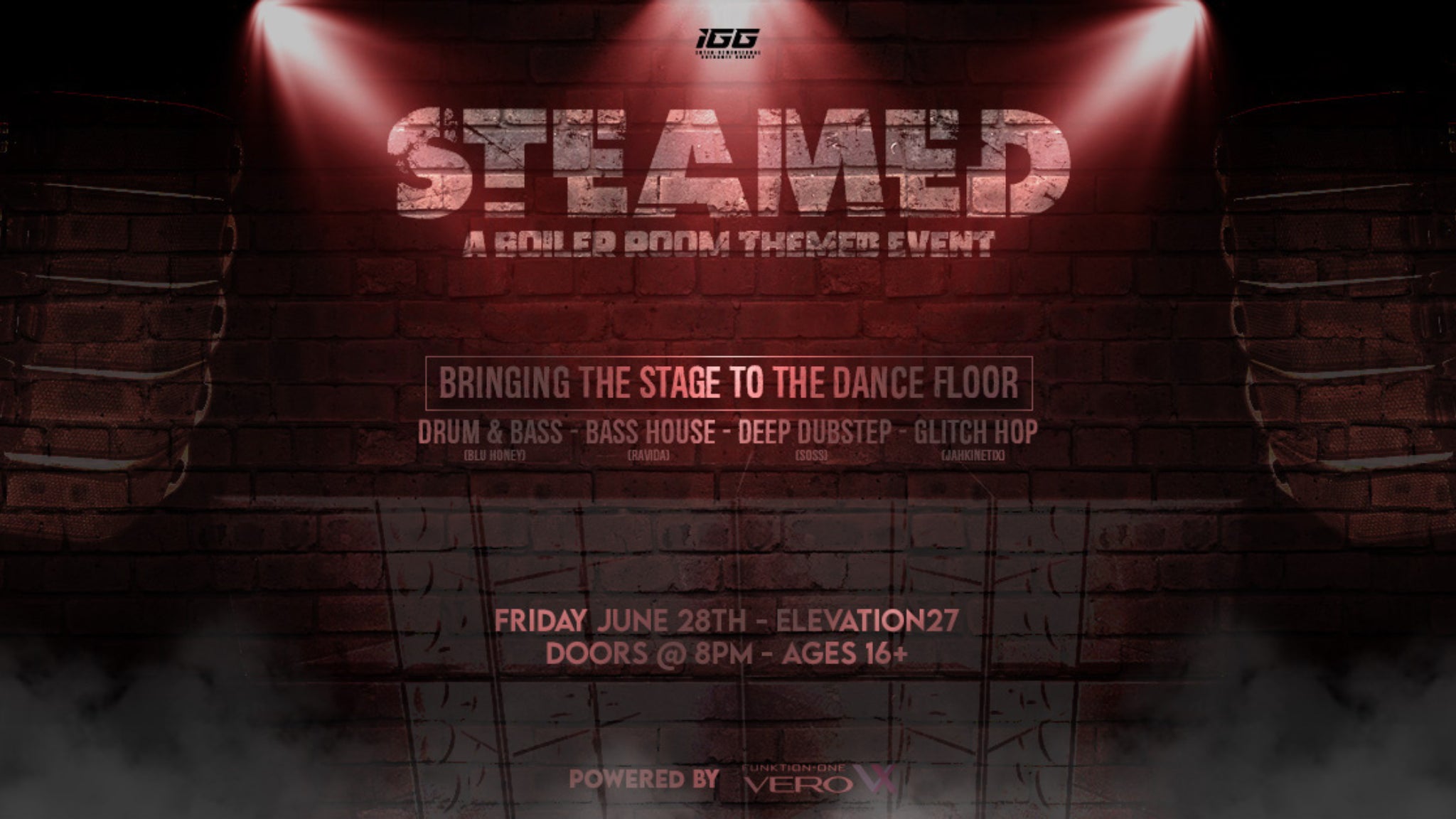 Steamed - A Boiler Room Themed Event @ Elevation 27 (Ages 18 & Up)
