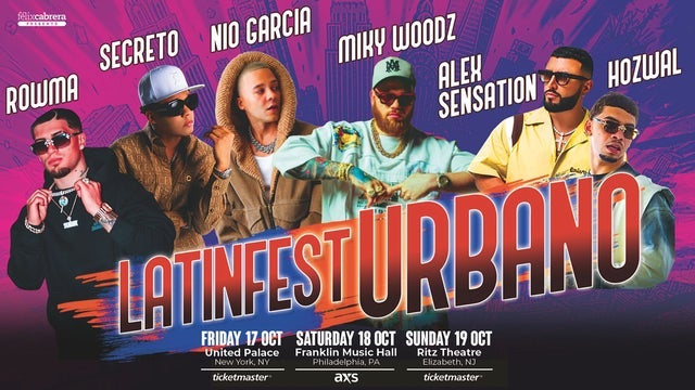 Latinfest Urbano at United Palace on FRI Oct 17, 2025 at 8:00 PM