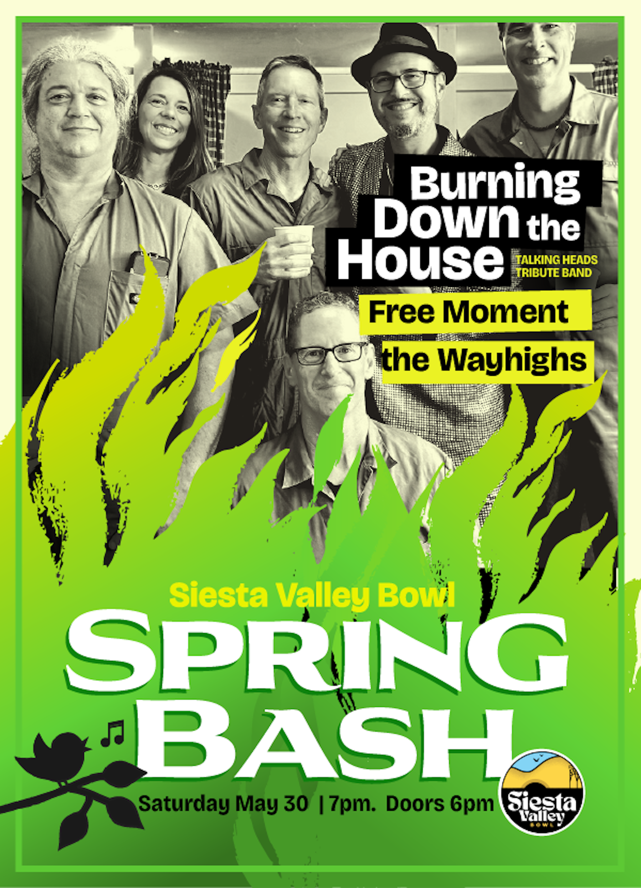 Siesta Valley Bowl Spring Jam with Burning Down the House at Siesta Valley Bowl