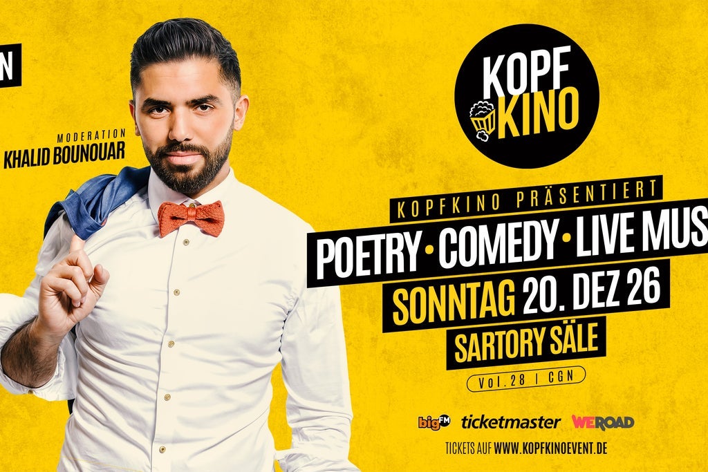 Kopfkino Vol.28: Poetry • Comedy • Live Musik in Köln