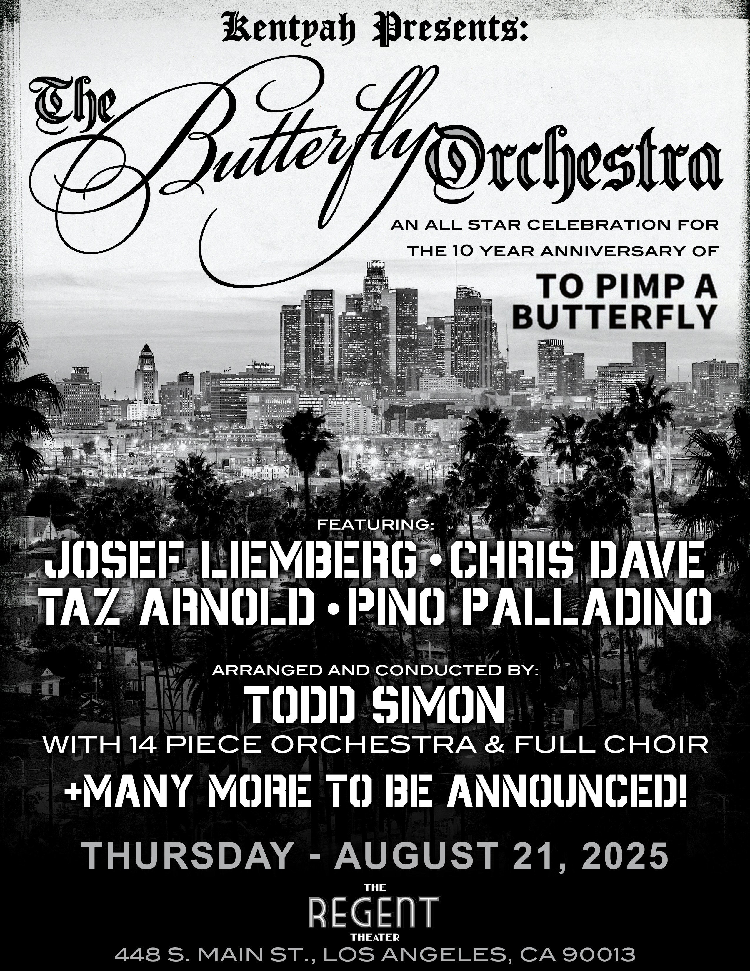 Main image for event titled The Butterfly Orchestra: 10 Year Anniversary of 'To Pimp A Butterfly'