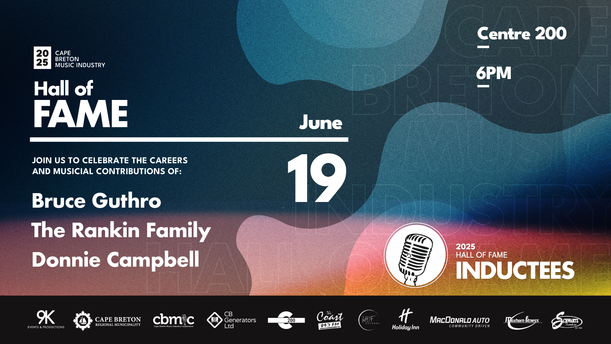 Cape Breton Music Industry Hall of Fame presales in Sydney