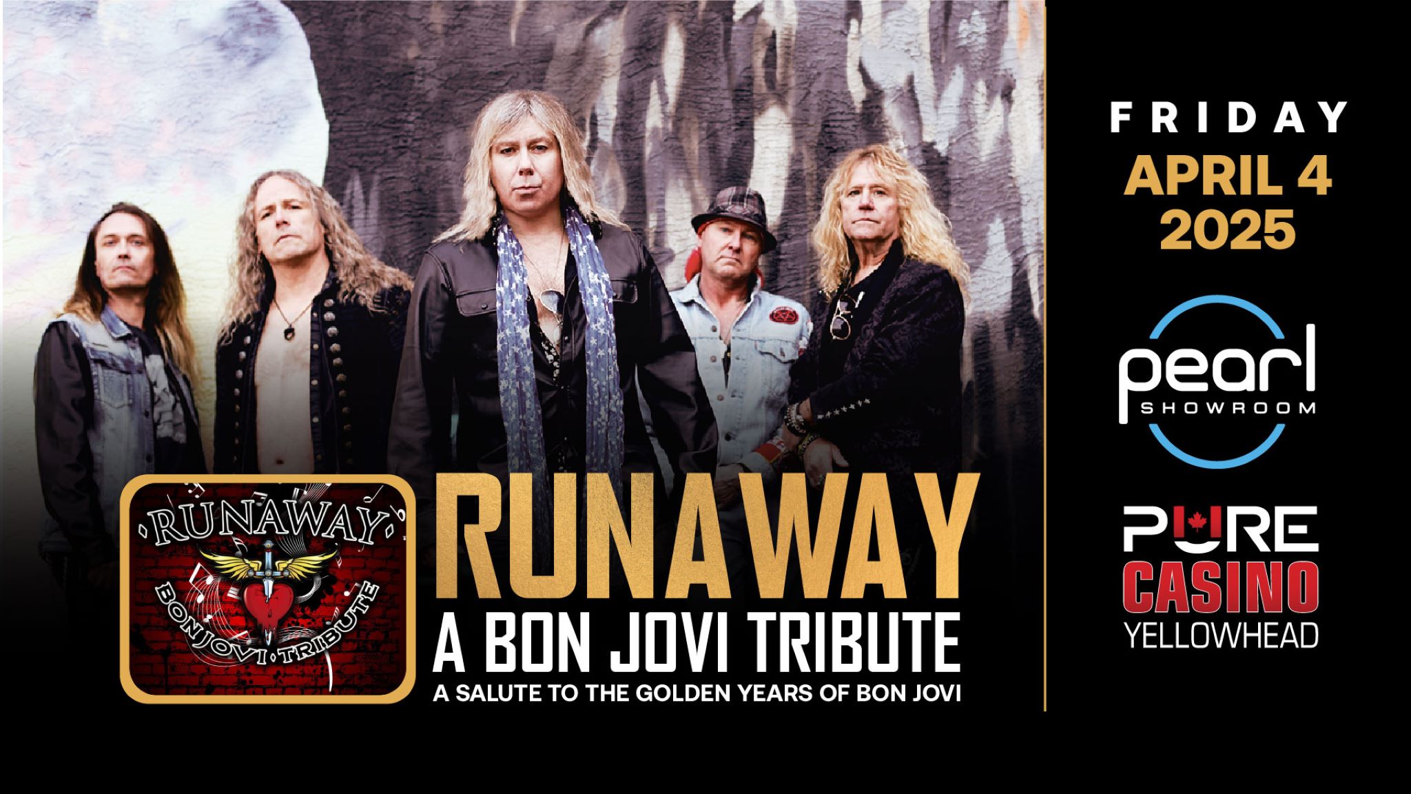 Runaway – A Bon Jovi Tribute at The Pearl Showroom, Pure Casino Yellowhead – Edmonton, AB