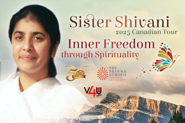 Sister Shivani - Inner Freedom Through Spirituality in Edmonton: pre-sale passwords Sister Shivani - Inner Freedom Through Spirituality in Edmonton promotional photo for Early Registration presale tickets offer