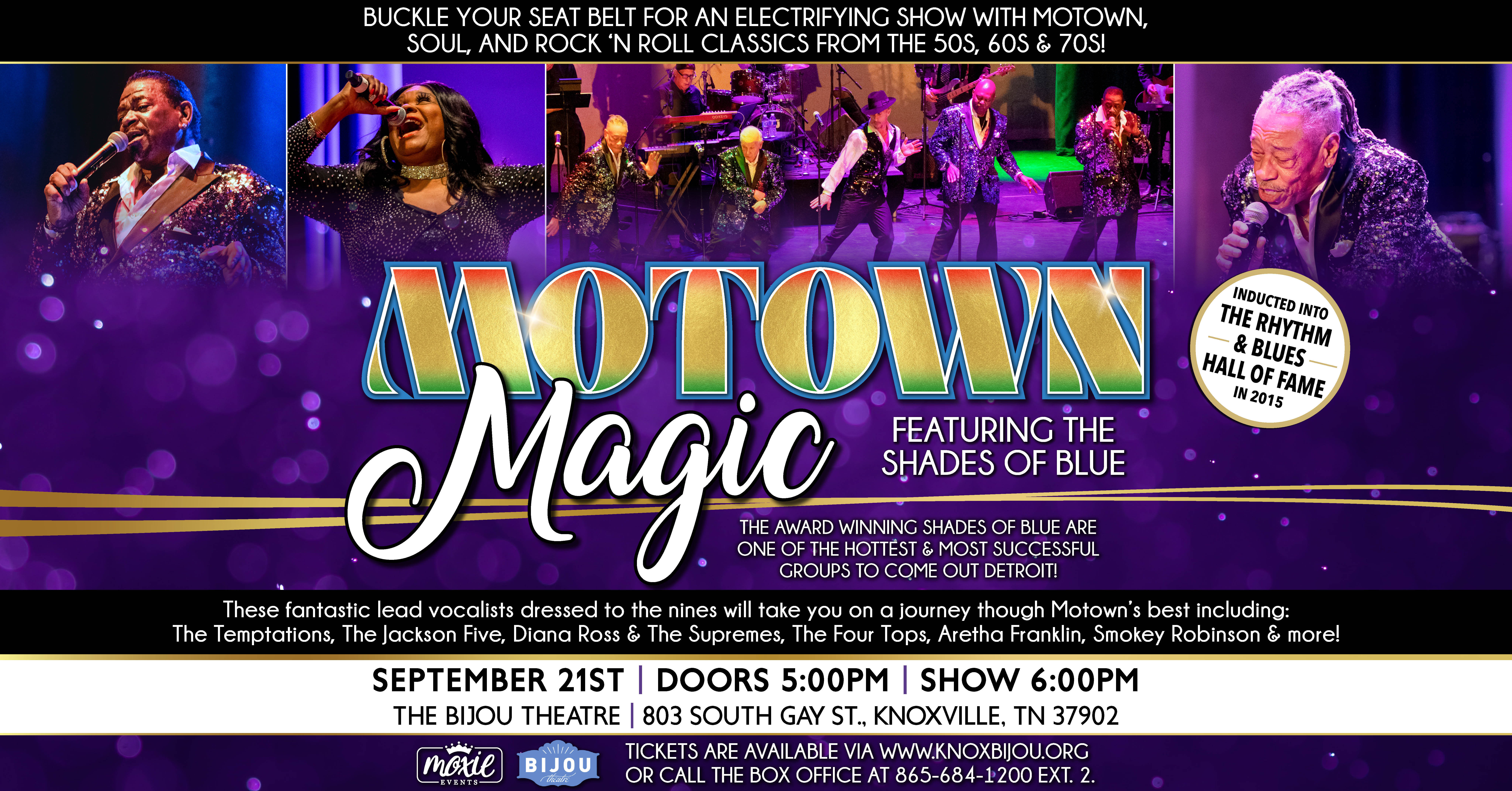 Motown Magic featuring Shades of Blue at Bijou Theatre – Knoxville, TN