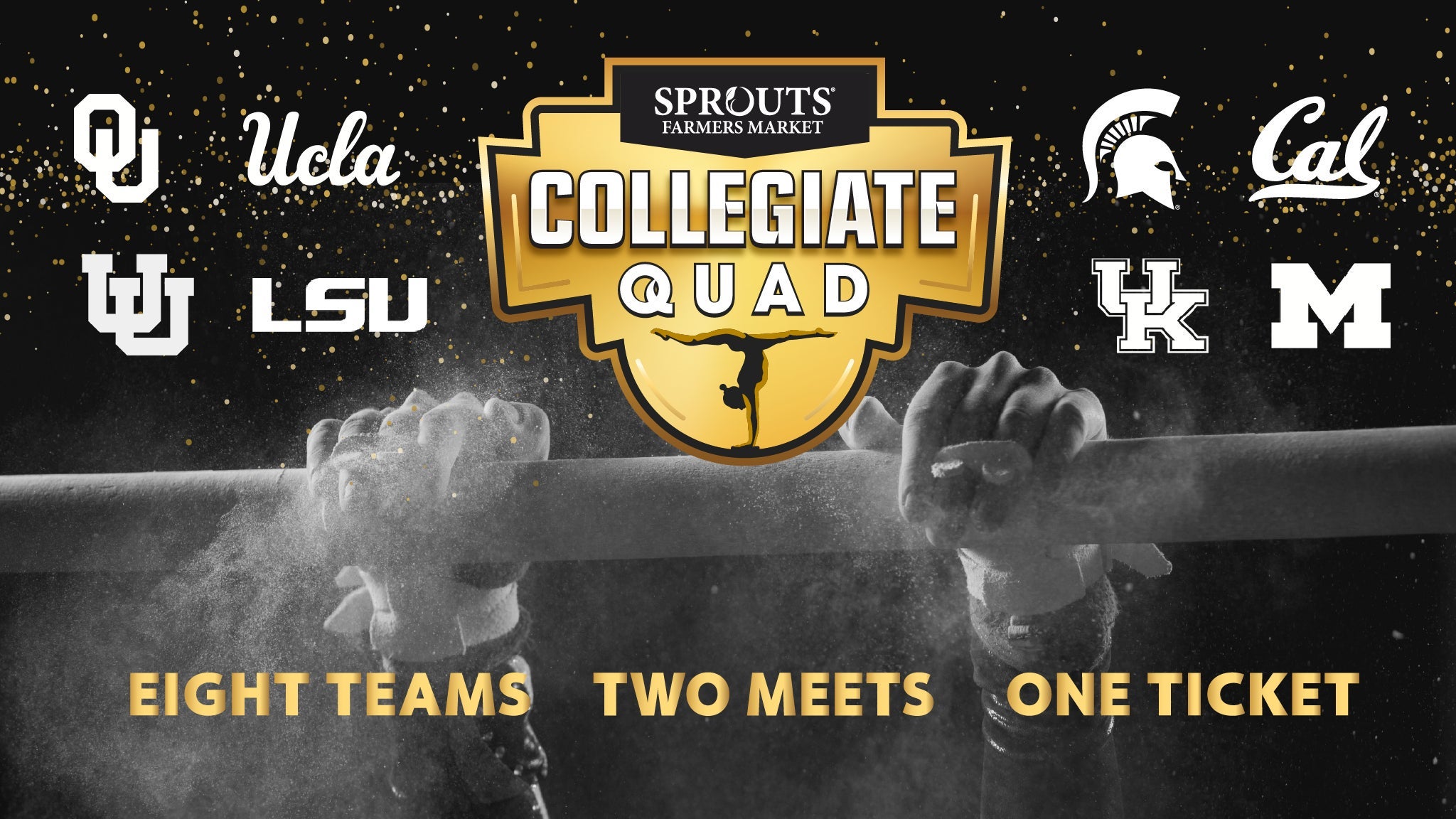 Presale codes for 2026 sprouts farmers market collegiate quad women&#039;s gymnastics: members use these when buying pre-sale tickets