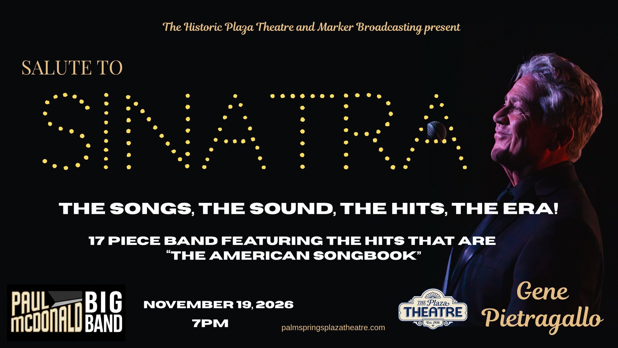 Salute to Sinatra With Gene Pietragallo & The Paul McDonald Big Band