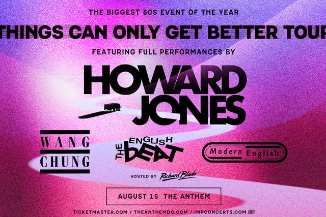 Howard Jones: Things Can Only Get Better Tour in Washington promotional photo for Artist presale tickets offer
