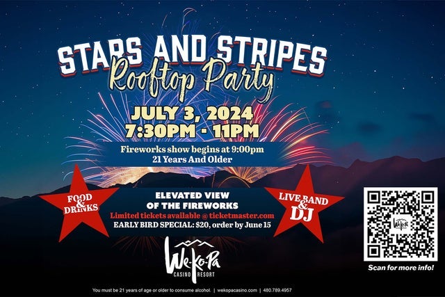 Fireworks Rooftop Party @ We-Ko-Pa Casino Resort presales in Scottsdale