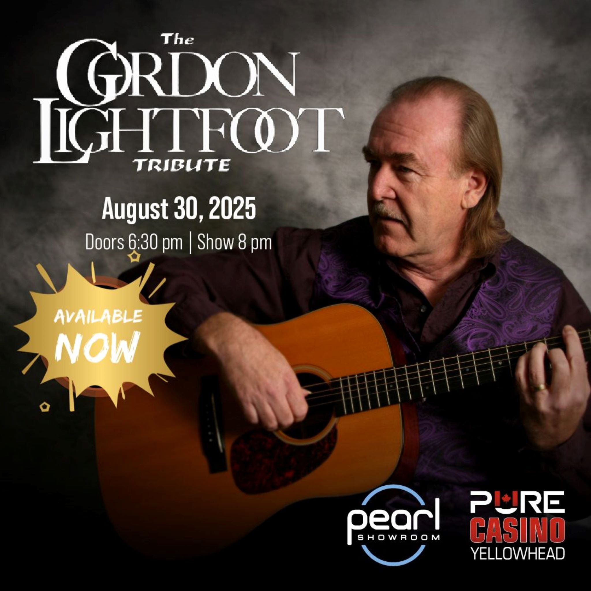 The Gordon Lightfoot Tribute at The Pearl Showroom, Pure Casino Yellowhead – Edmonton, Canada