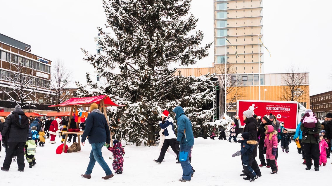 Marknad på skyltsöndag i Skellefteå centrum