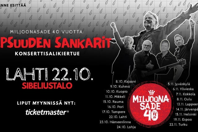 Presales to miljoonasade: members use these when buying pre-sale tickets