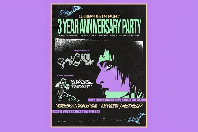 Lesbian Goth Night: 3 Year Anniversary Party presales in Los Angeles