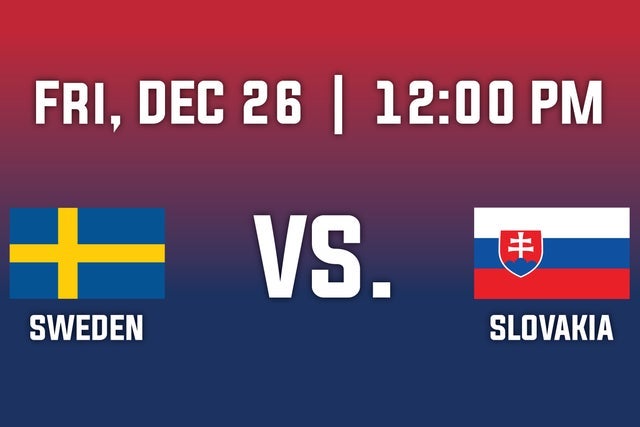 2026 IIHF World Junior Championship-Group A - Sweden v. Slovakia in Saint Paul promotional photo for Priority Access presale tickets offer