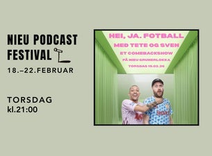 Bilde for arrangement Hei, ja. Fotball! med Sven og Tete LIVE