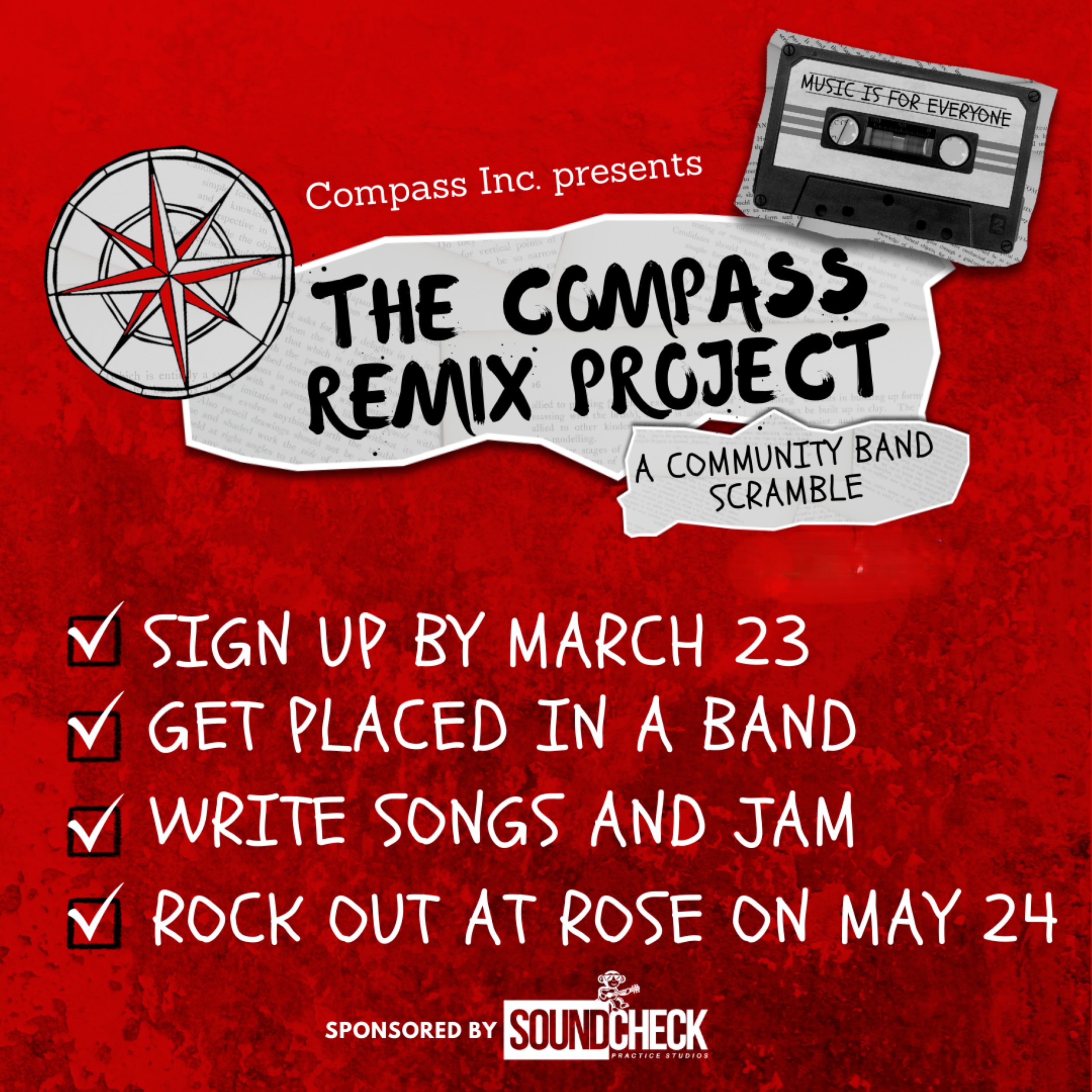 Compass Inc. presents Compass Remix Project A Community Band Scramble at Rose Music Hall – Columbia, MO