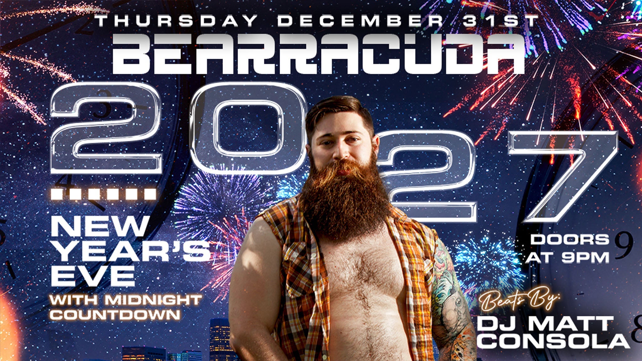 Bearracuda - New Year's Eve at Ophelia's Electric Soapbox in Denver on Thursday, December 31, 2026