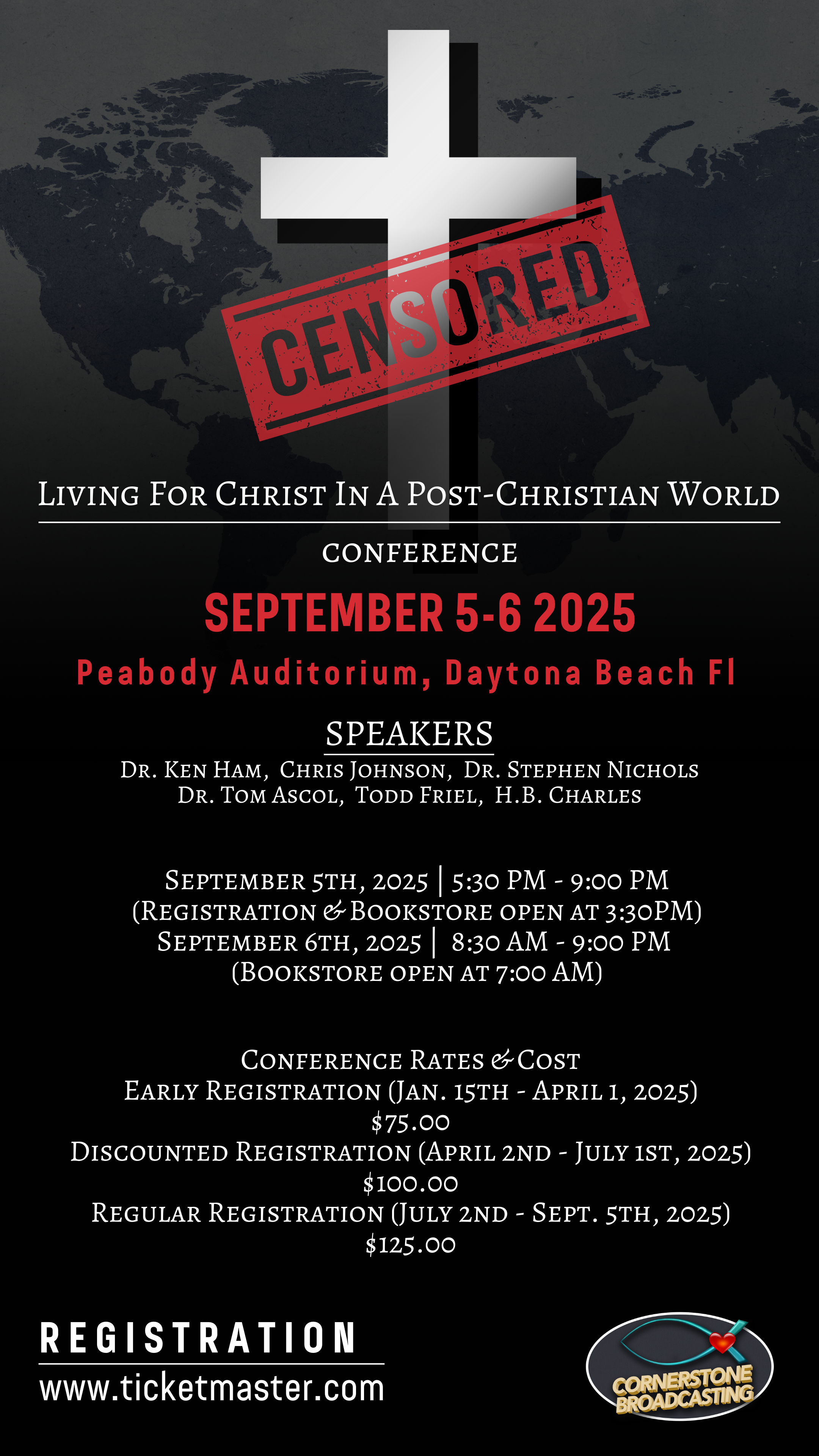 Cornerstone Conference – 2 Day Event at Peabody Auditorium – Daytona Beach, FL