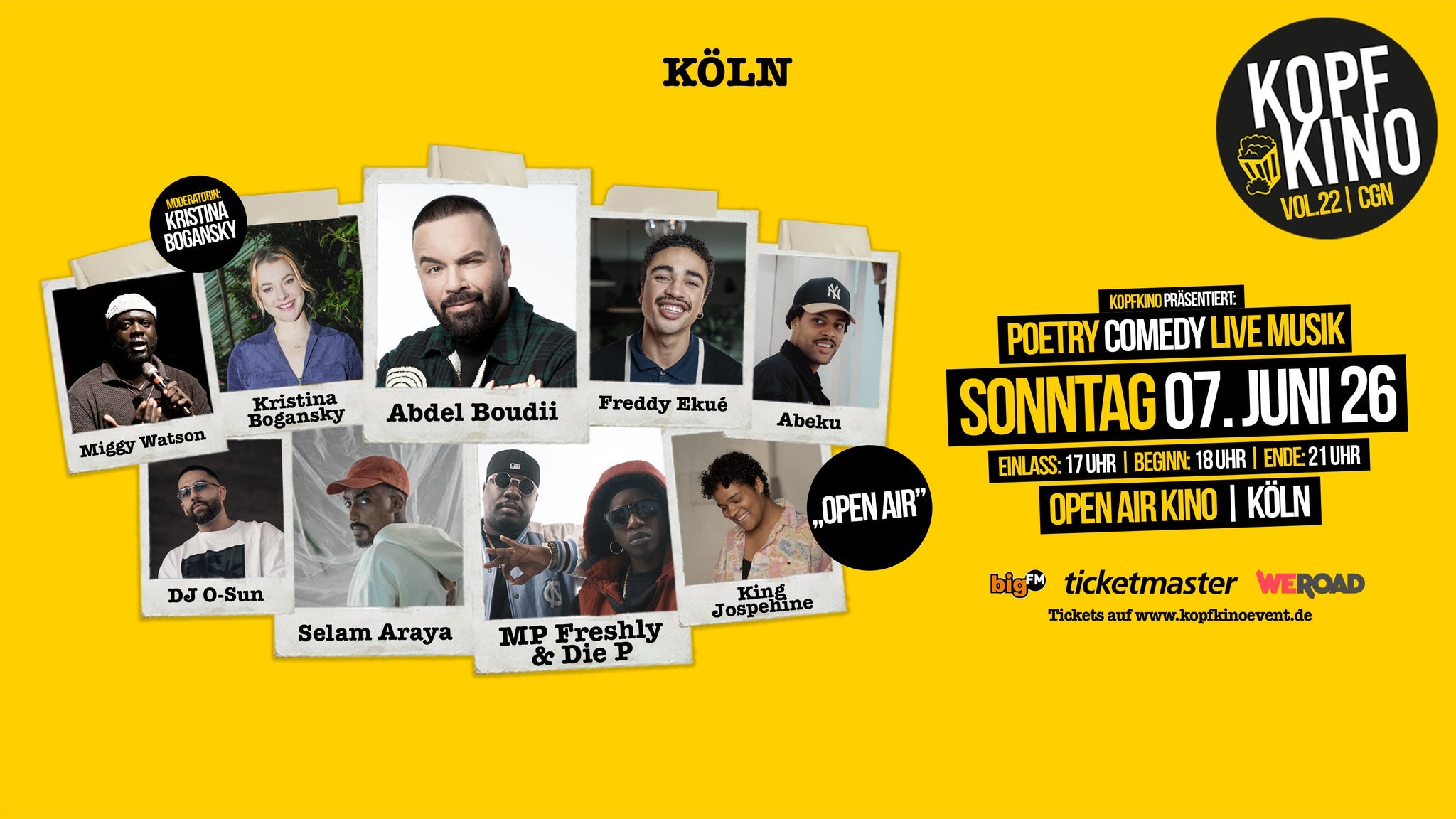Kopfkino Vol.22: Comedy • Poetry • Live Musik in Köln “Open Air” – 2026-06-07