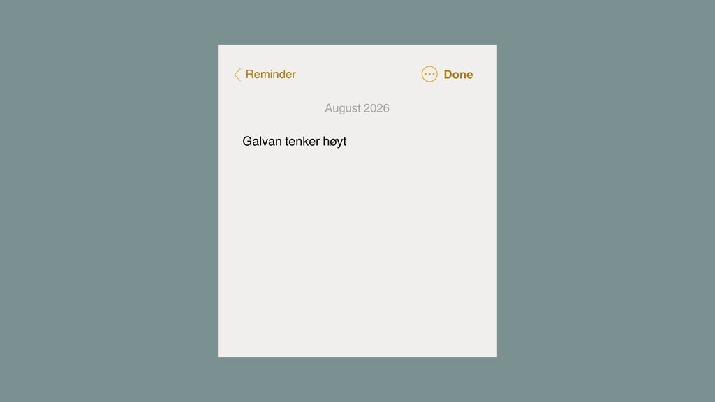 Galvan tenker høyt