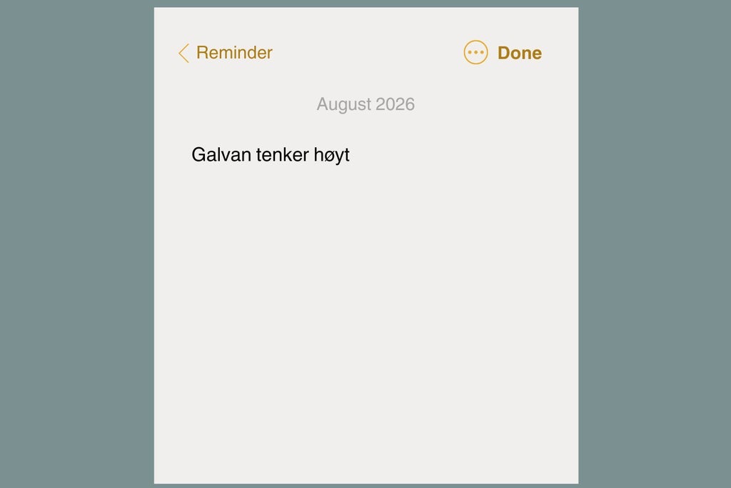 Galvan tenker høyt